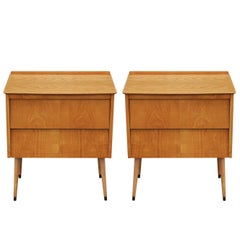 Pair of Italian Modern Splayed Leg Nightstands