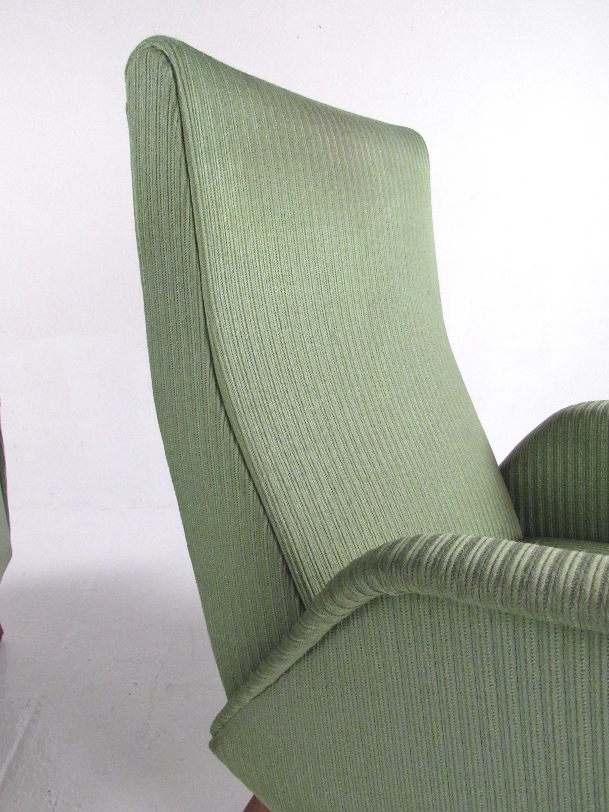 Pair of Italian Moderne Lounge Chairs after Marco Zanuso 1