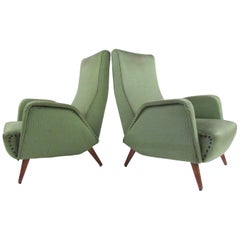 Pair of Italian Moderne Lounge Chairs after Marco Zanuso