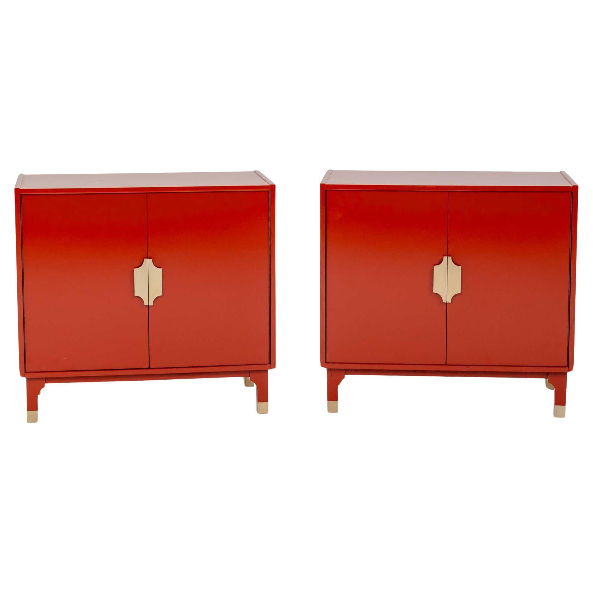 Pair of Italian Modernist Cabinets, 1970s