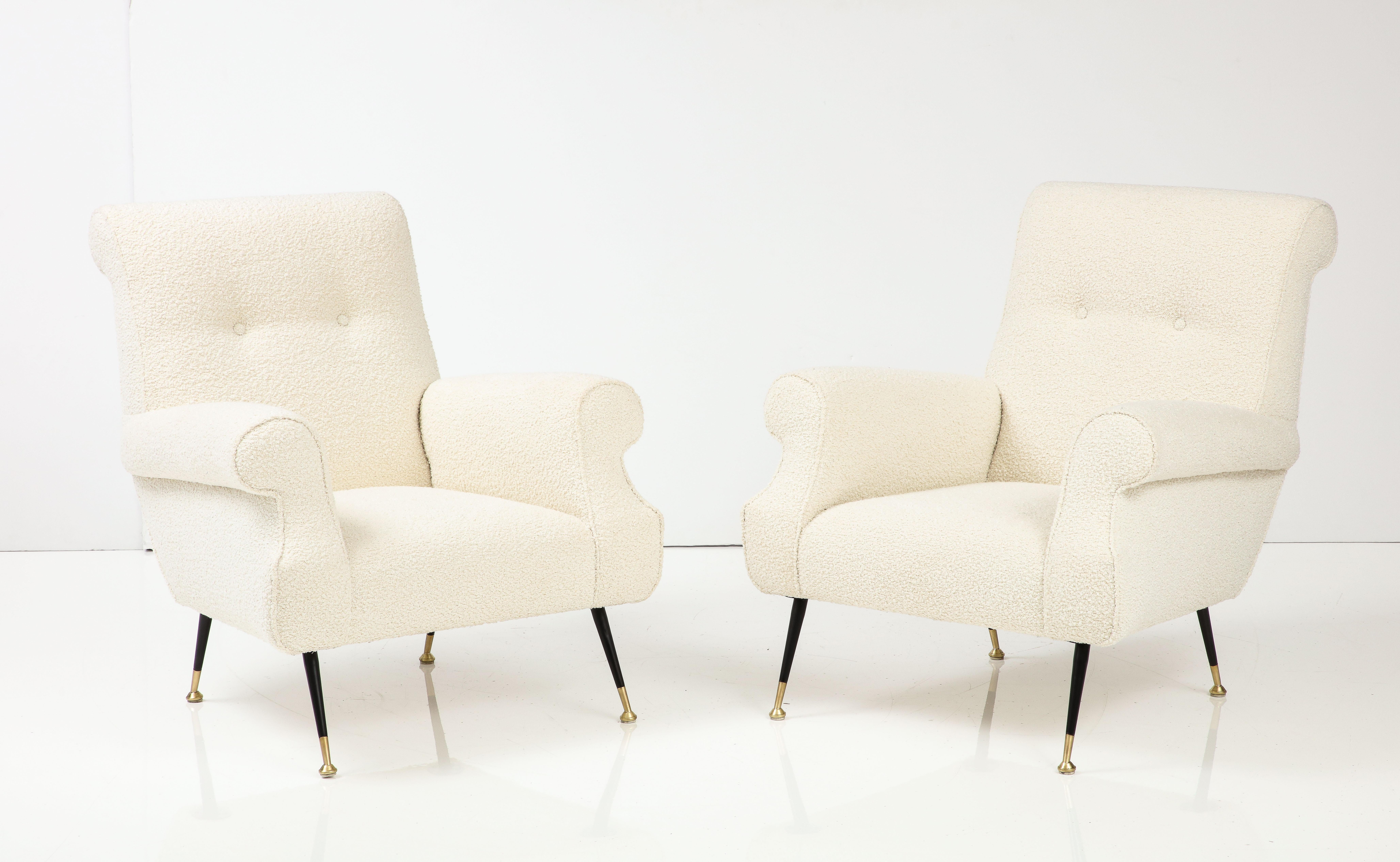 Paire de chaises longues italiennes modernistes, Italie, vers 1950 Bon état - En vente à New York, NY