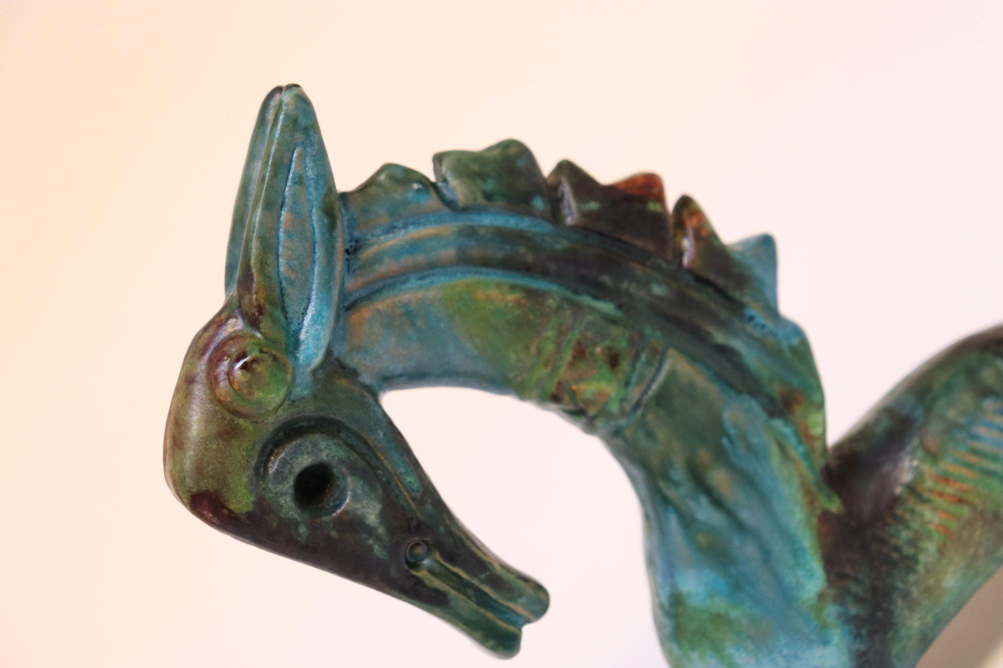 Paire de chevaux modernistes italiens en céramique Sea Garden par Alvino Bagni pour Raymor en vente 3