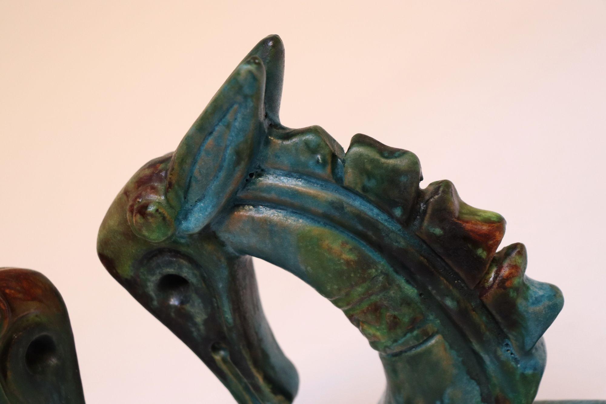 Paire de chevaux modernistes italiens en céramique Sea Garden par Alvino Bagni pour Raymor en vente 12