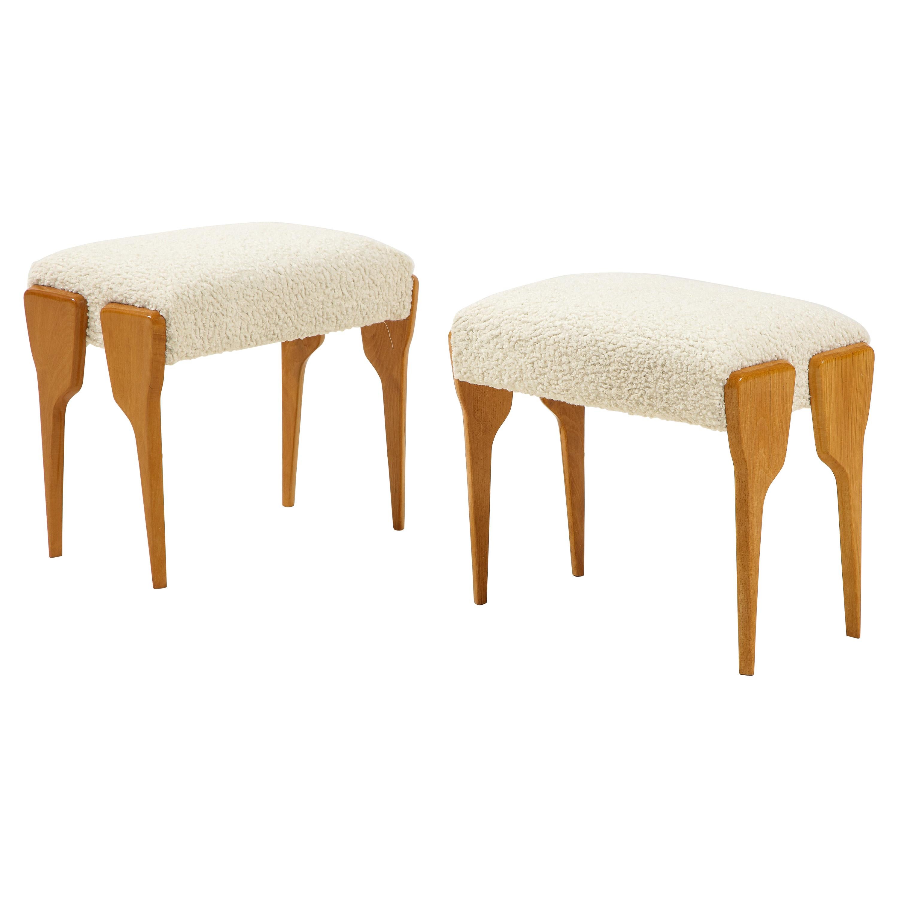 Pair of Italian Modernist Stools