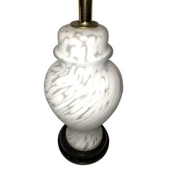 Pair of Italian Molded Glass Table Lamps