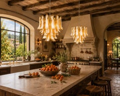 Coppia di lampadari italiani di Murano