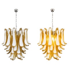 Coppia di lampadari italiani di Murano