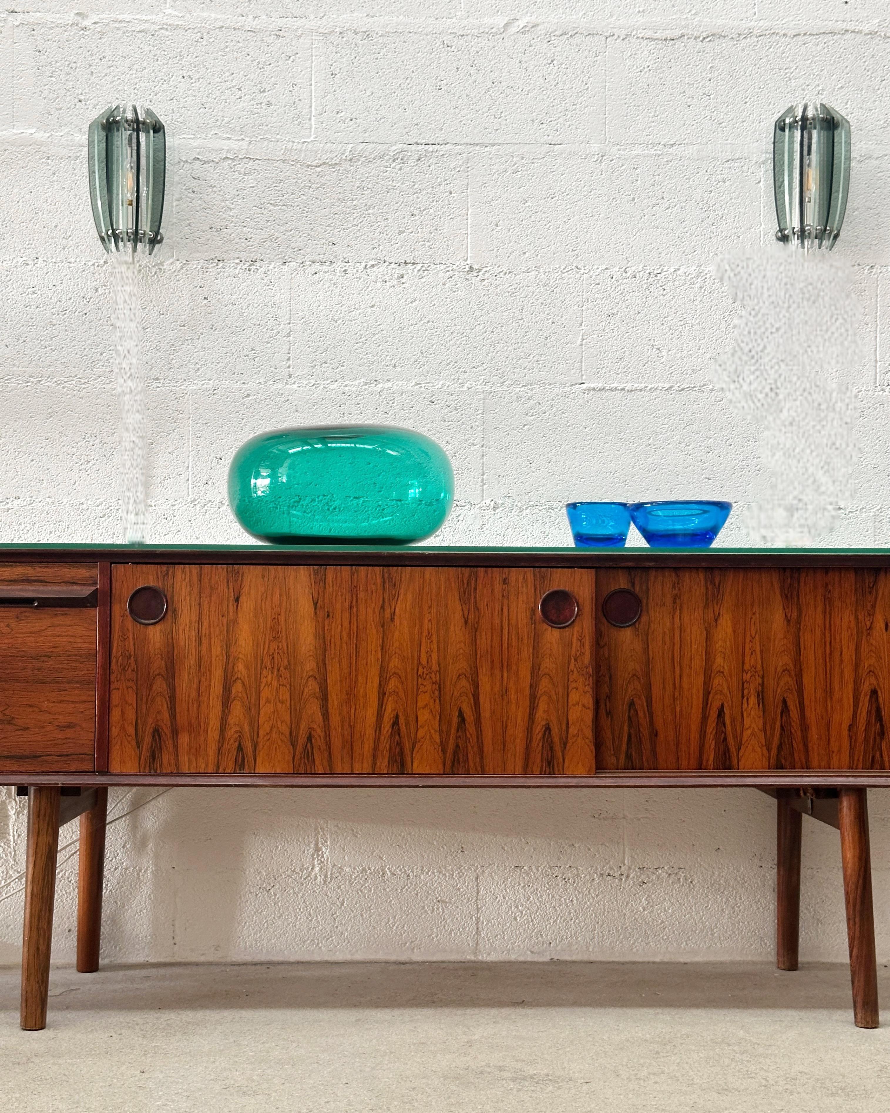 Paire d'appliques italiennes en verre de Murano et chrome par Veca fabriqué en Italie 1960 en vente 5