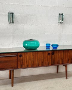 Coppia di applique italiane in vetro di Murano e cromo di Veca made in Italy 1960