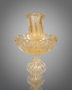 Paar italienische Murano-Glas-Leuchter, um 1900