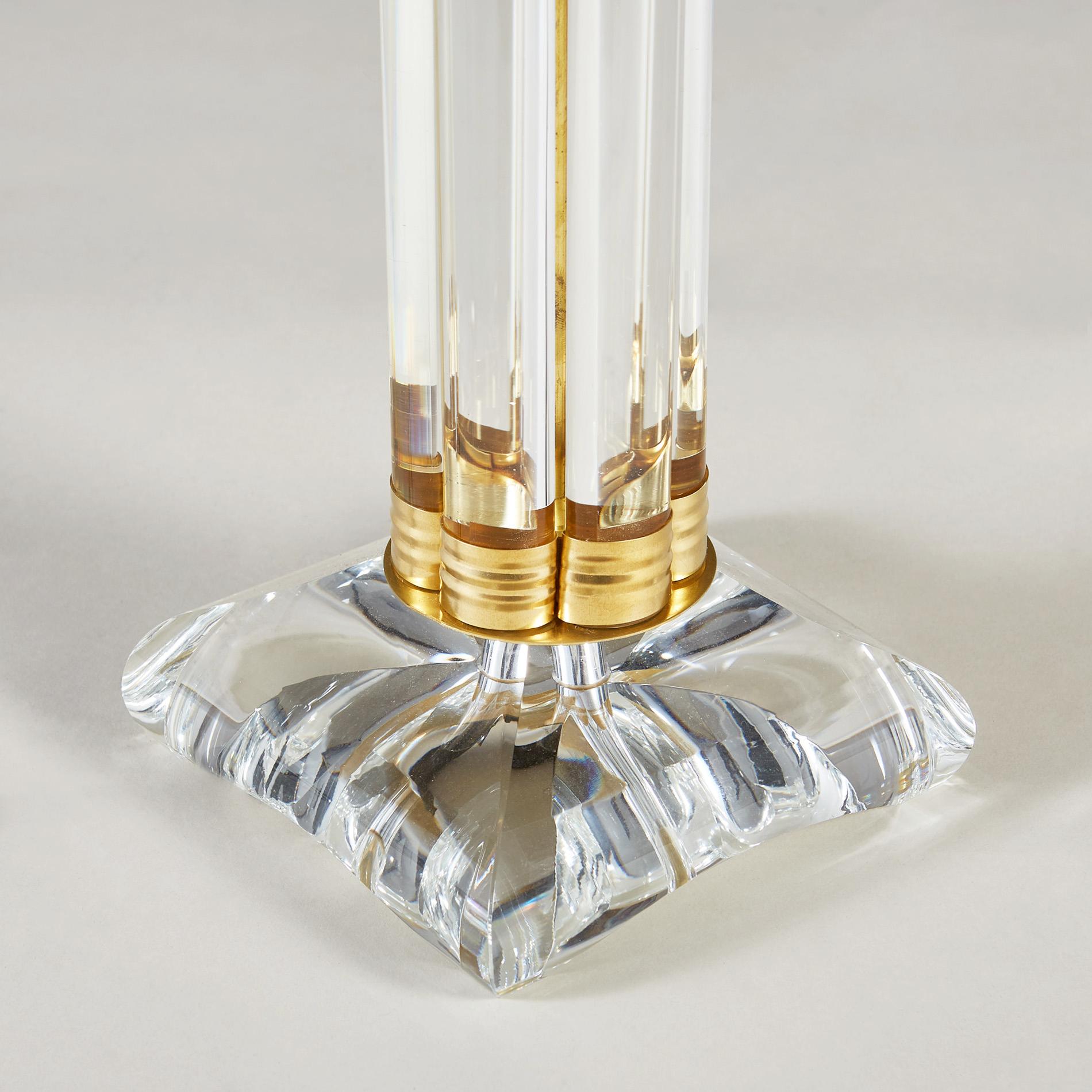Pair of Italian Murano Glass 'Column' Lamps 2