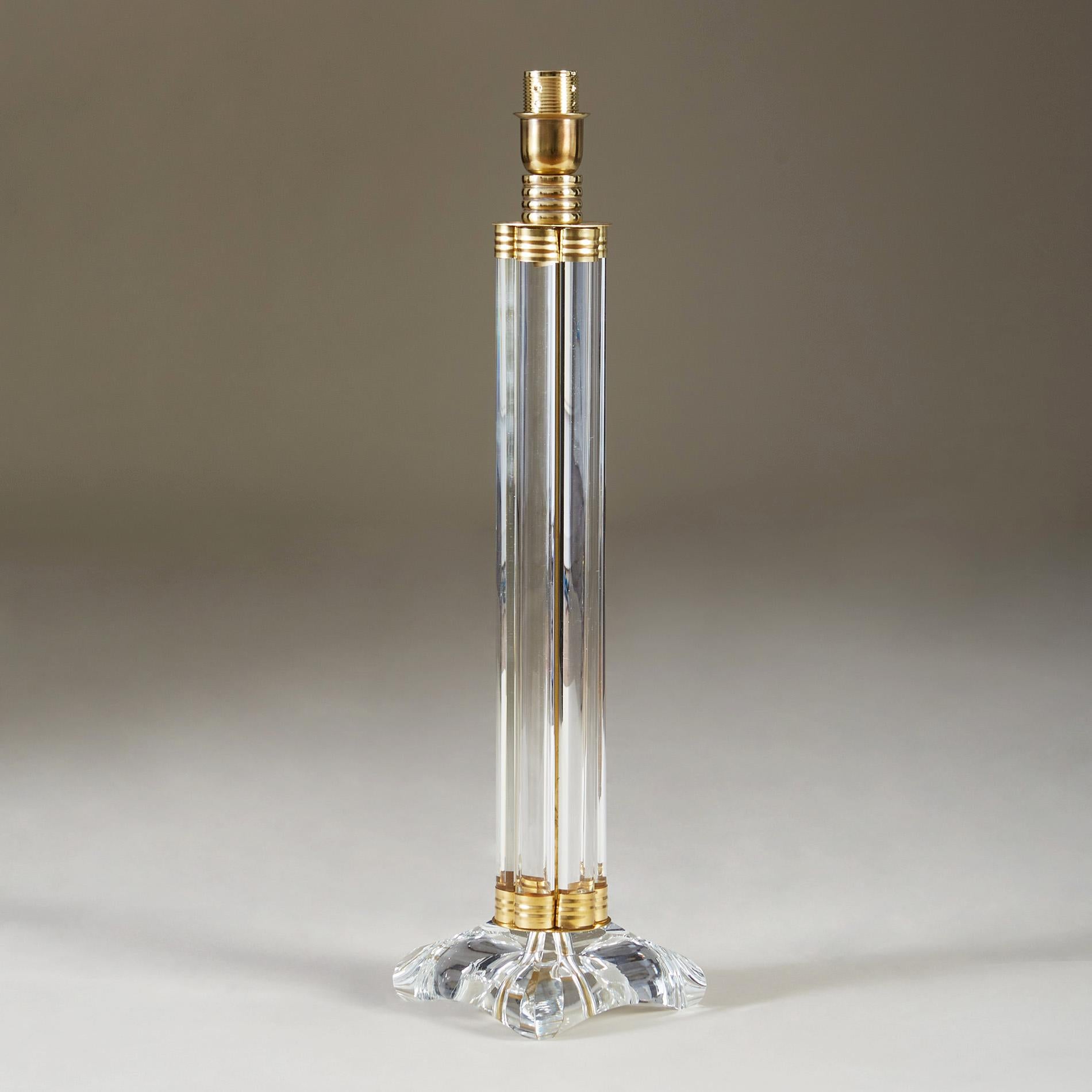 Contemporary Pair of Italian Murano Glass 'Column' Lamps