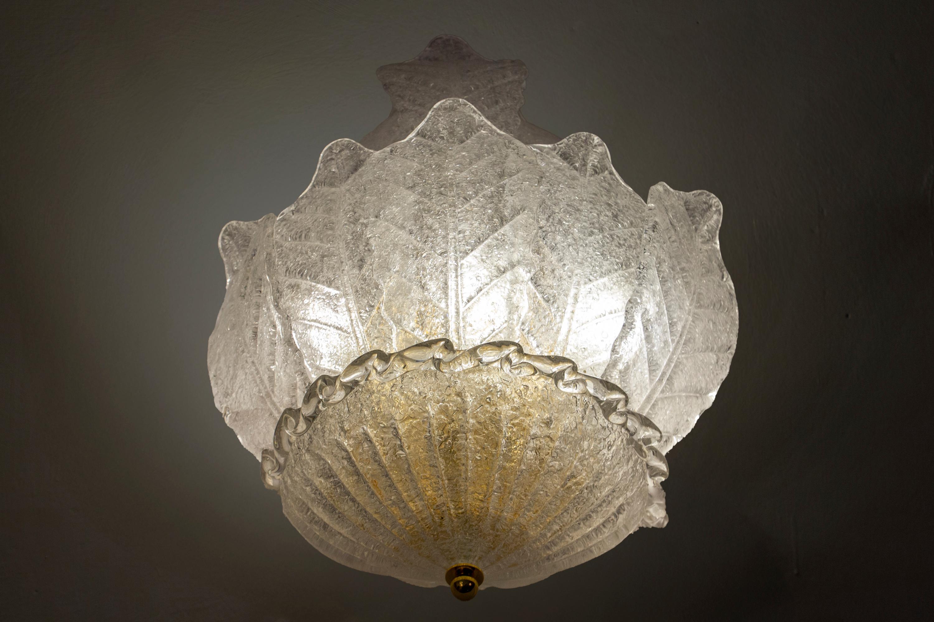 Coppia di lampade da parete Ninfea in vetro di Murano in vendita 3