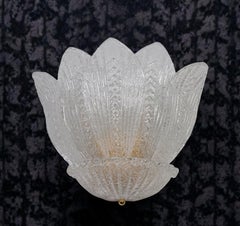 Pair of Italian Murano Glass Ninfea Wall Sconces