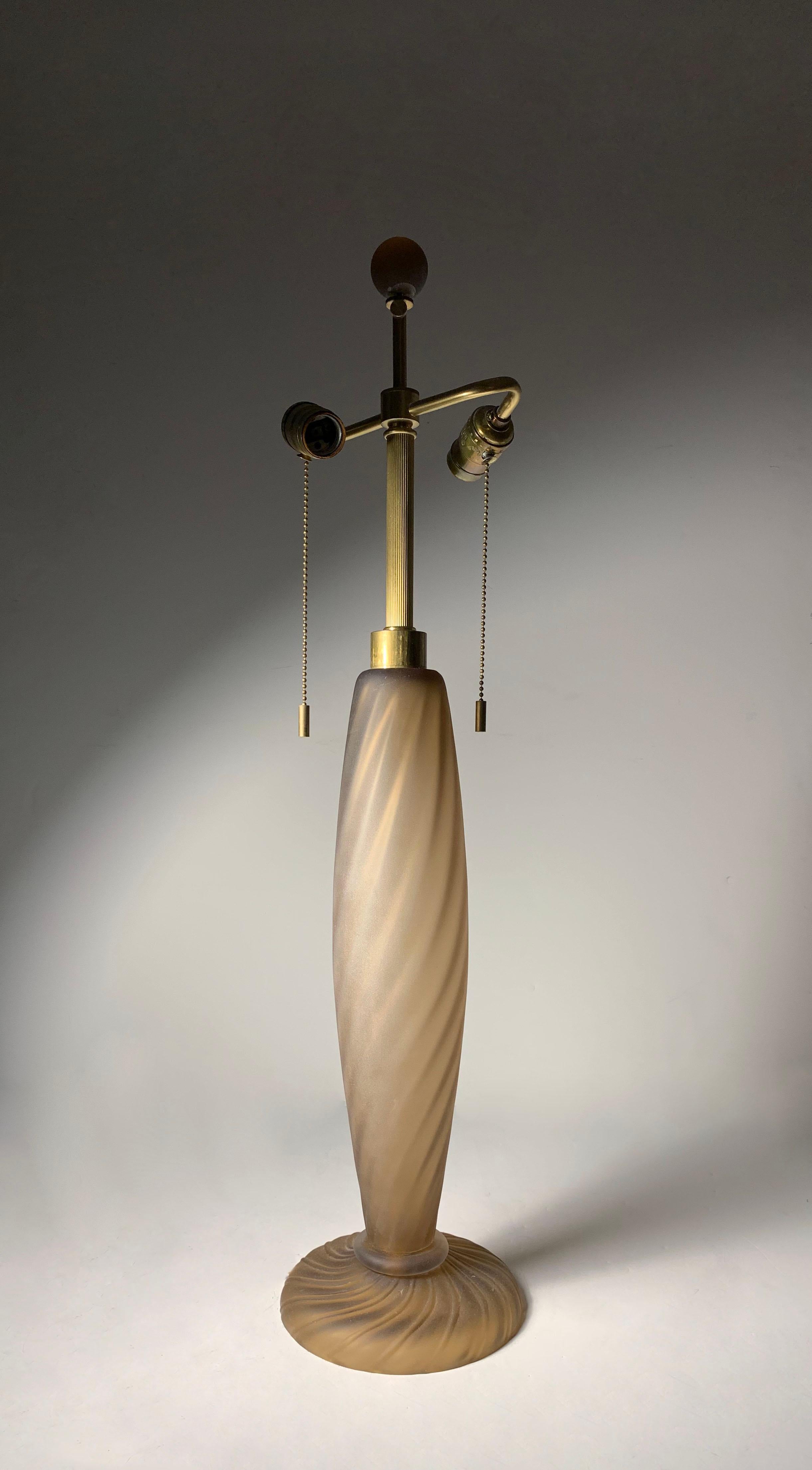 Postmoderne Paire de lampes Ondoso italiennes en verre de Murano par Donghia en vente