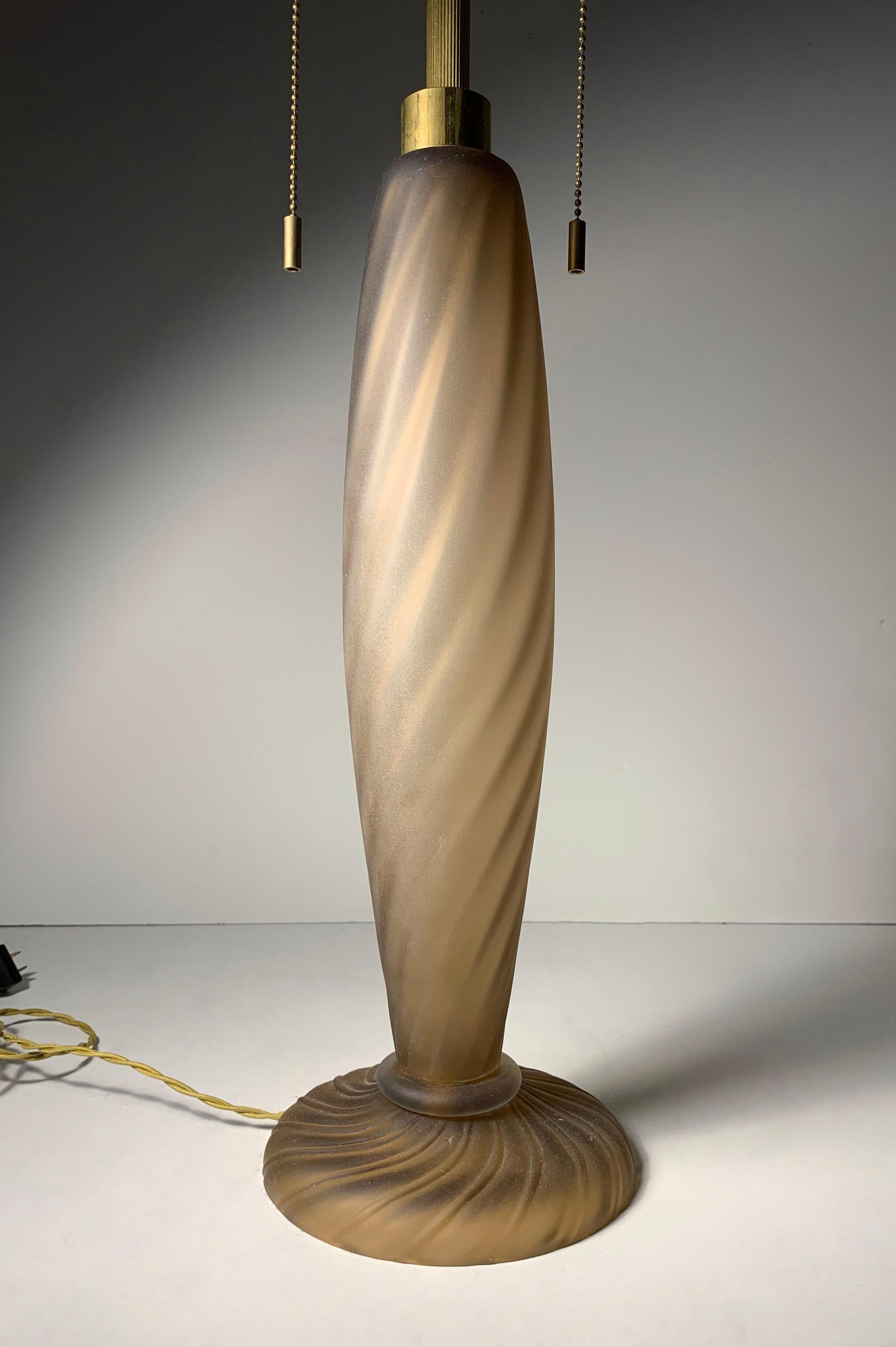 Pair of Italian Murano Glass Ondoso Lamps by Donghia In Good Condition For Sale In Chicago, IL