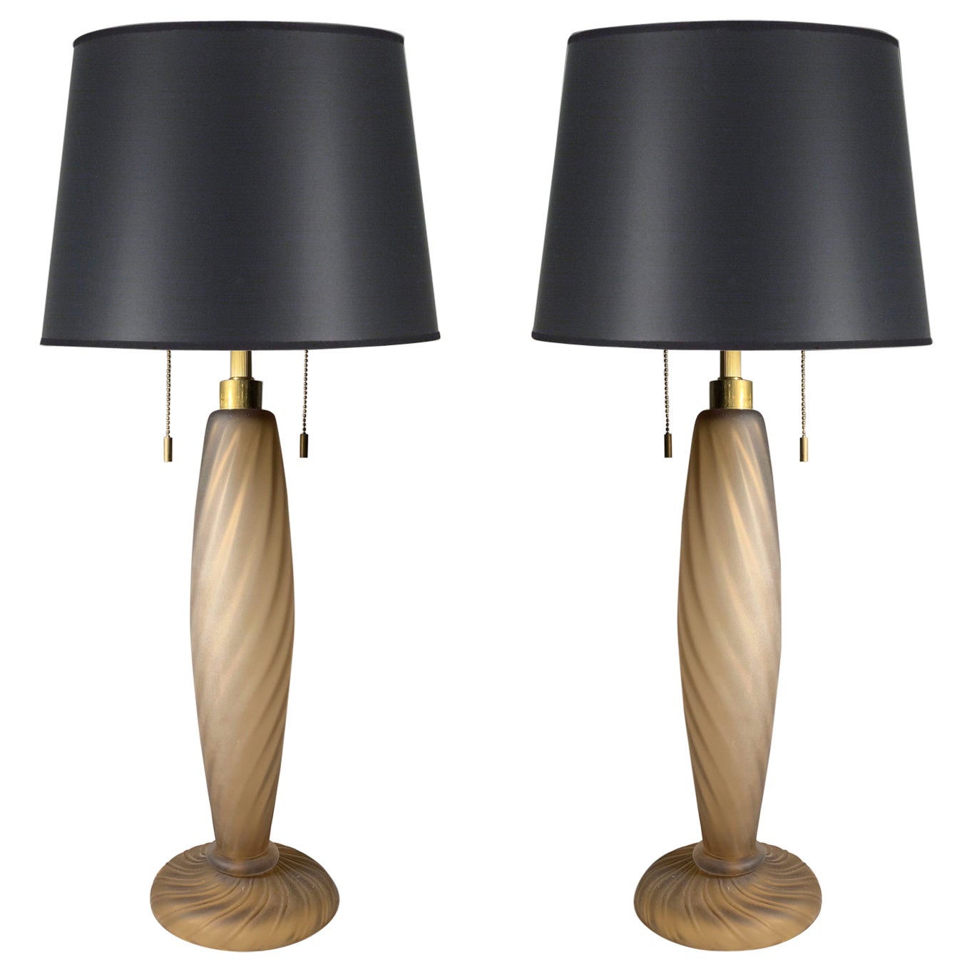 Paire de lampes Ondoso en verre de Murano par Donghia / à la manière de Venini