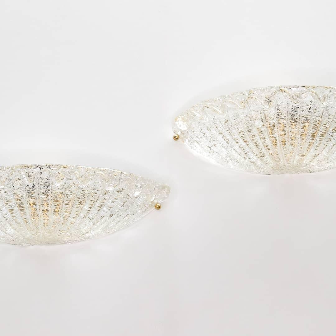 20th Century Pair of Italian Murano Glass Sconces For Sale