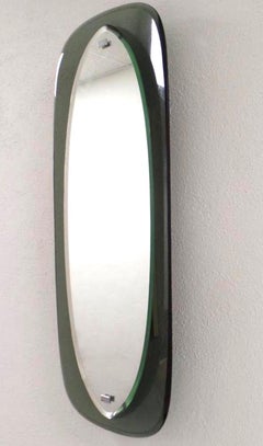 Pair of Italian Murano Glass, Shield Form Mirrors, Max Ingrand & Fontana Arte