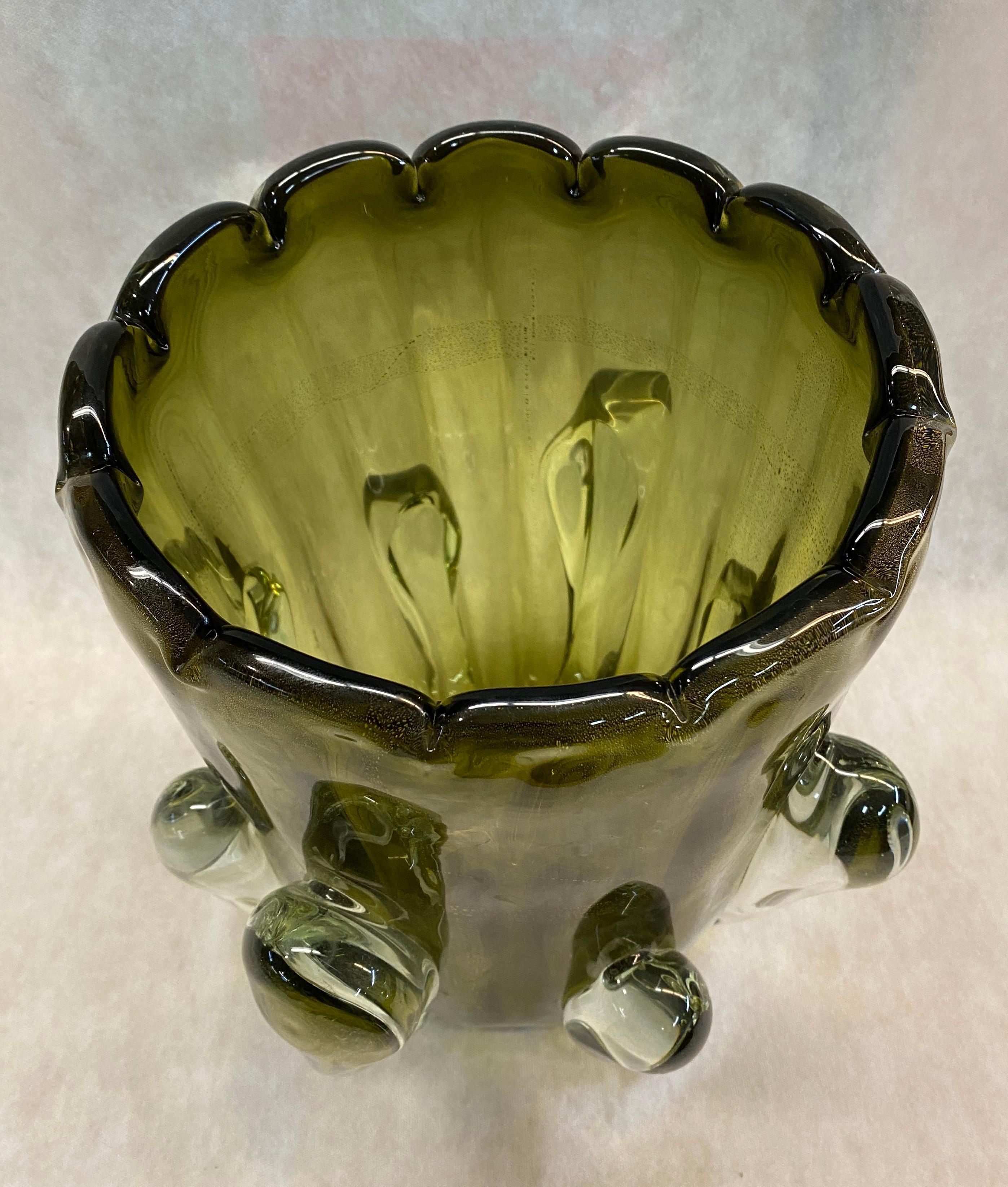 Pair of Italian Murano Glass Vases For Sale 1