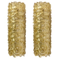 Paire d
appliques murales italiennes en verre de Murano