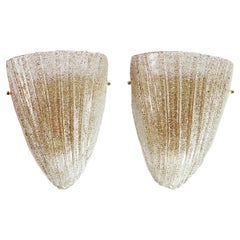 Pair of Italian Murano Glass Wall Light Sconces