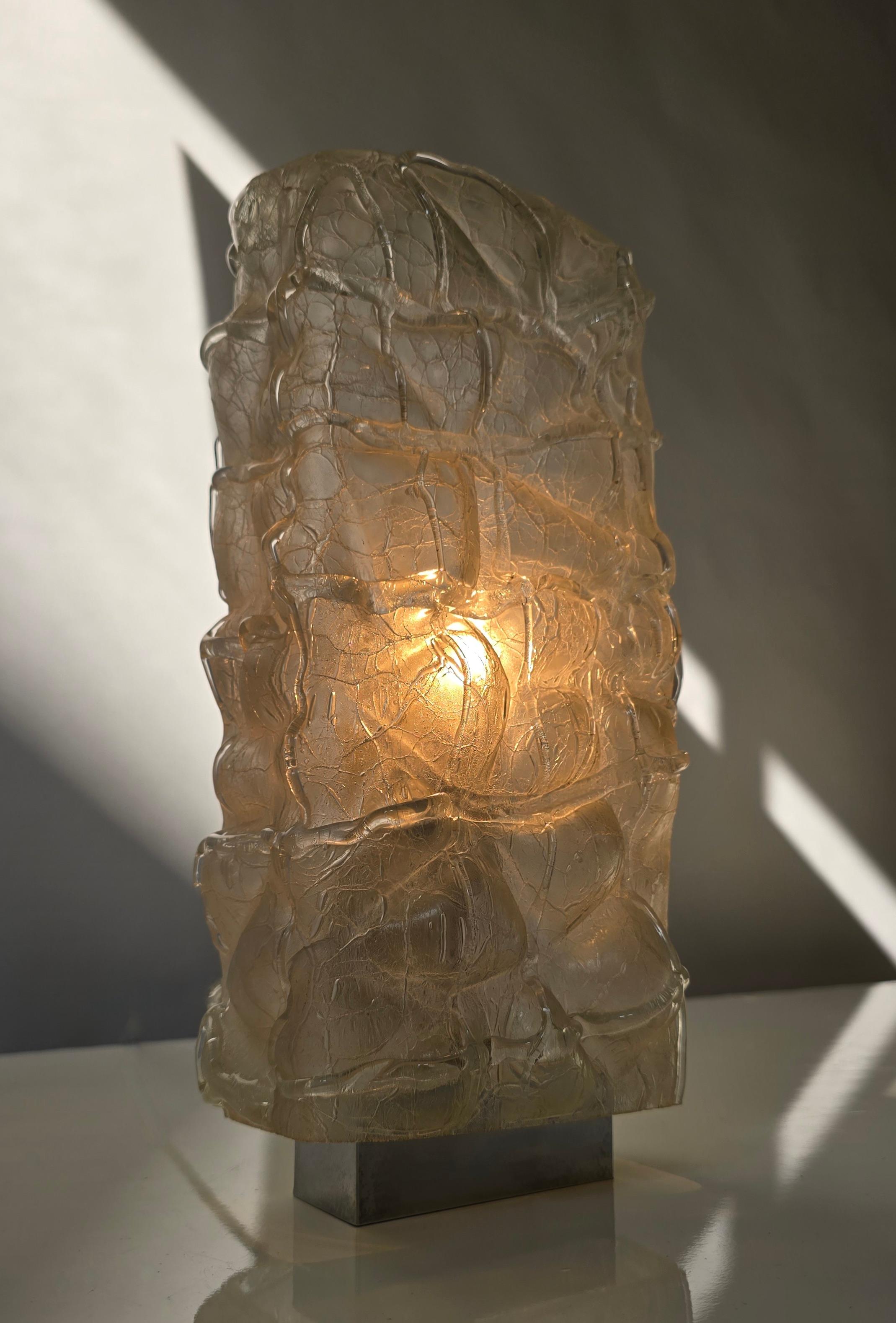 Metallo Coppia di lampade da parete in vetro di Murano in vendita