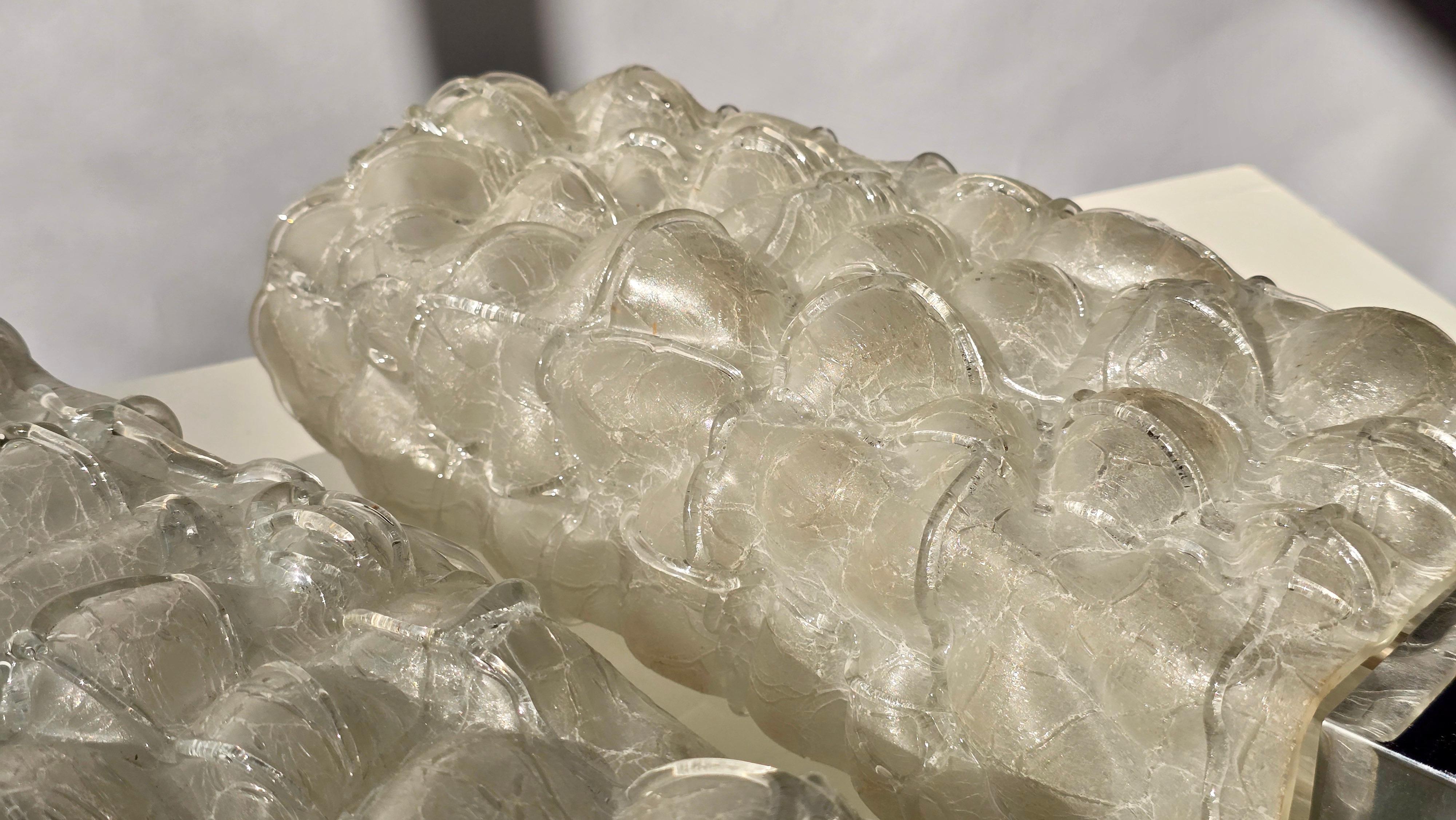 Coppia di lampade da parete in vetro di Murano in vendita 1