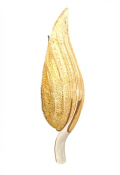 Appliques murales en verre saupoudré d'or, style Murano, motif de feuilles d'acanthe, années 1900