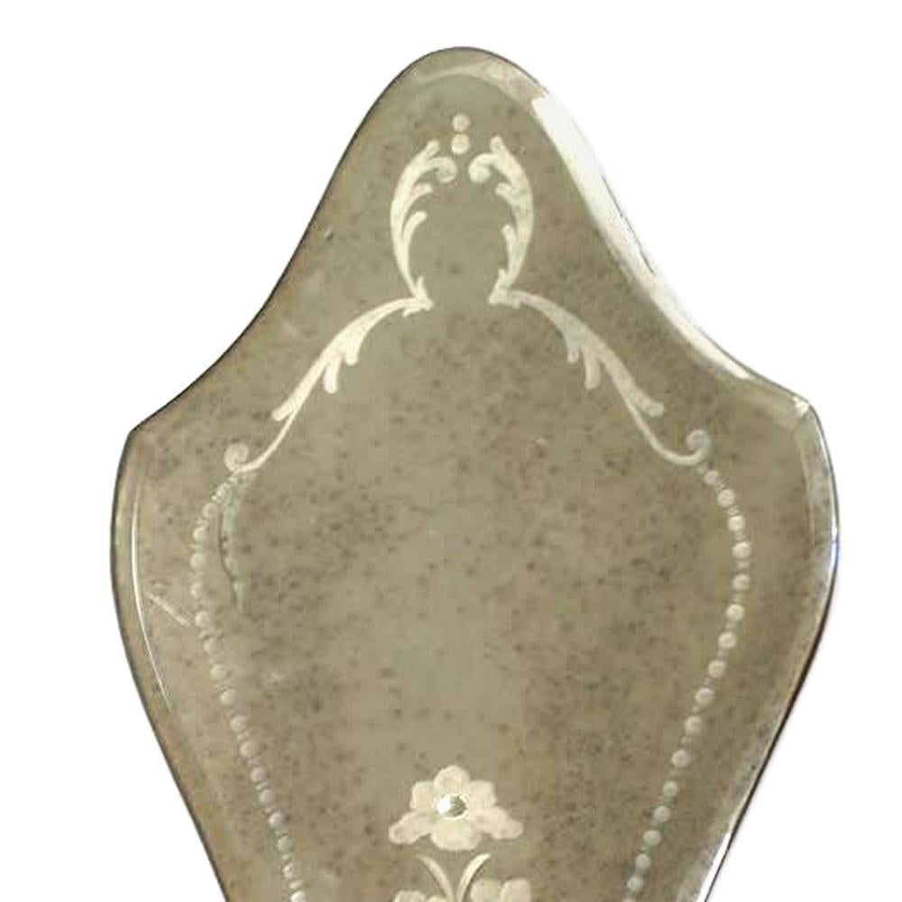 Murano Glass Pair of Italian Murano Mirror Wall Sconces For Sale