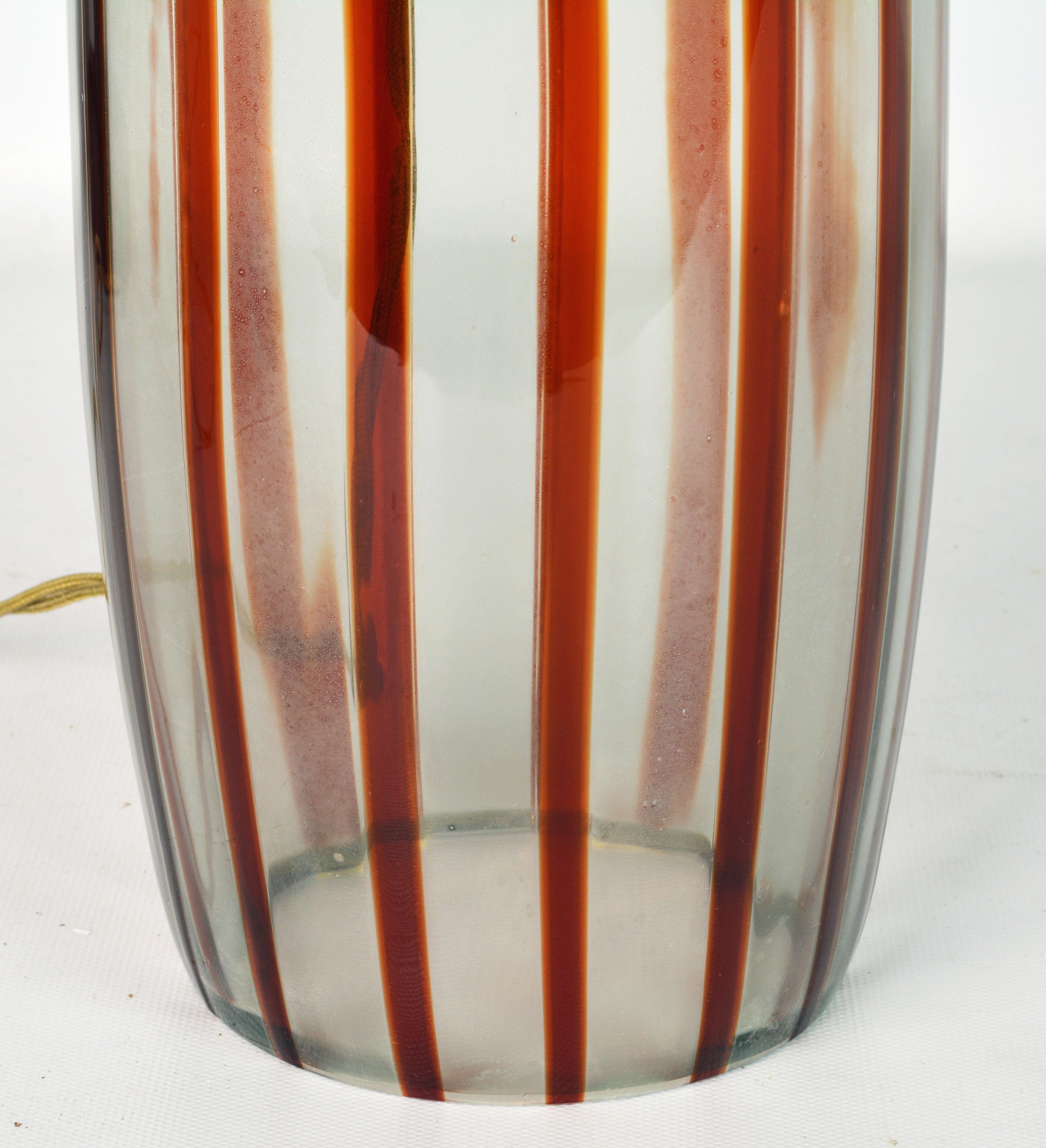 red striped lampshade