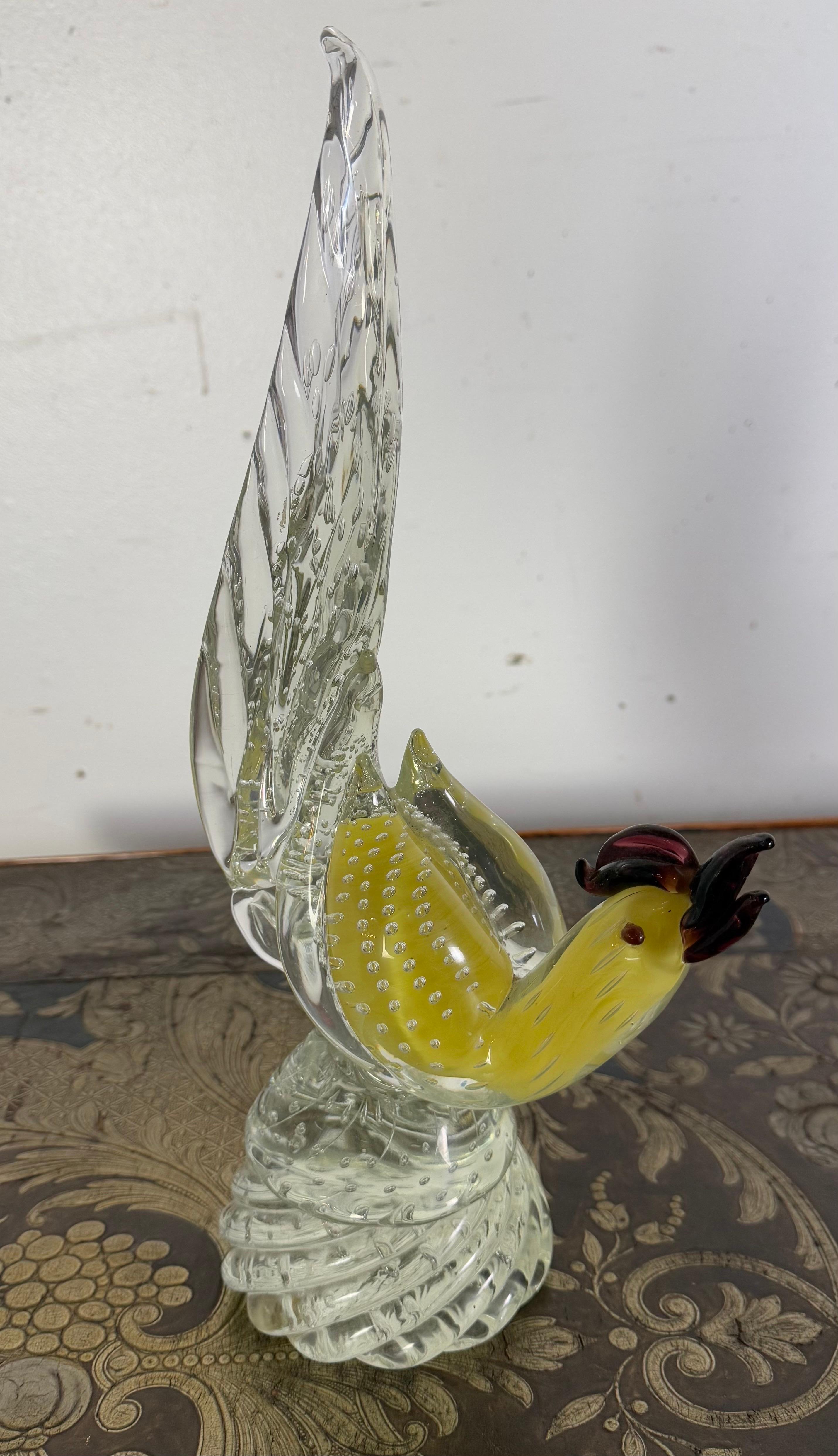 Pareja de gallos italianos de Murano C. 1930 en venta 2