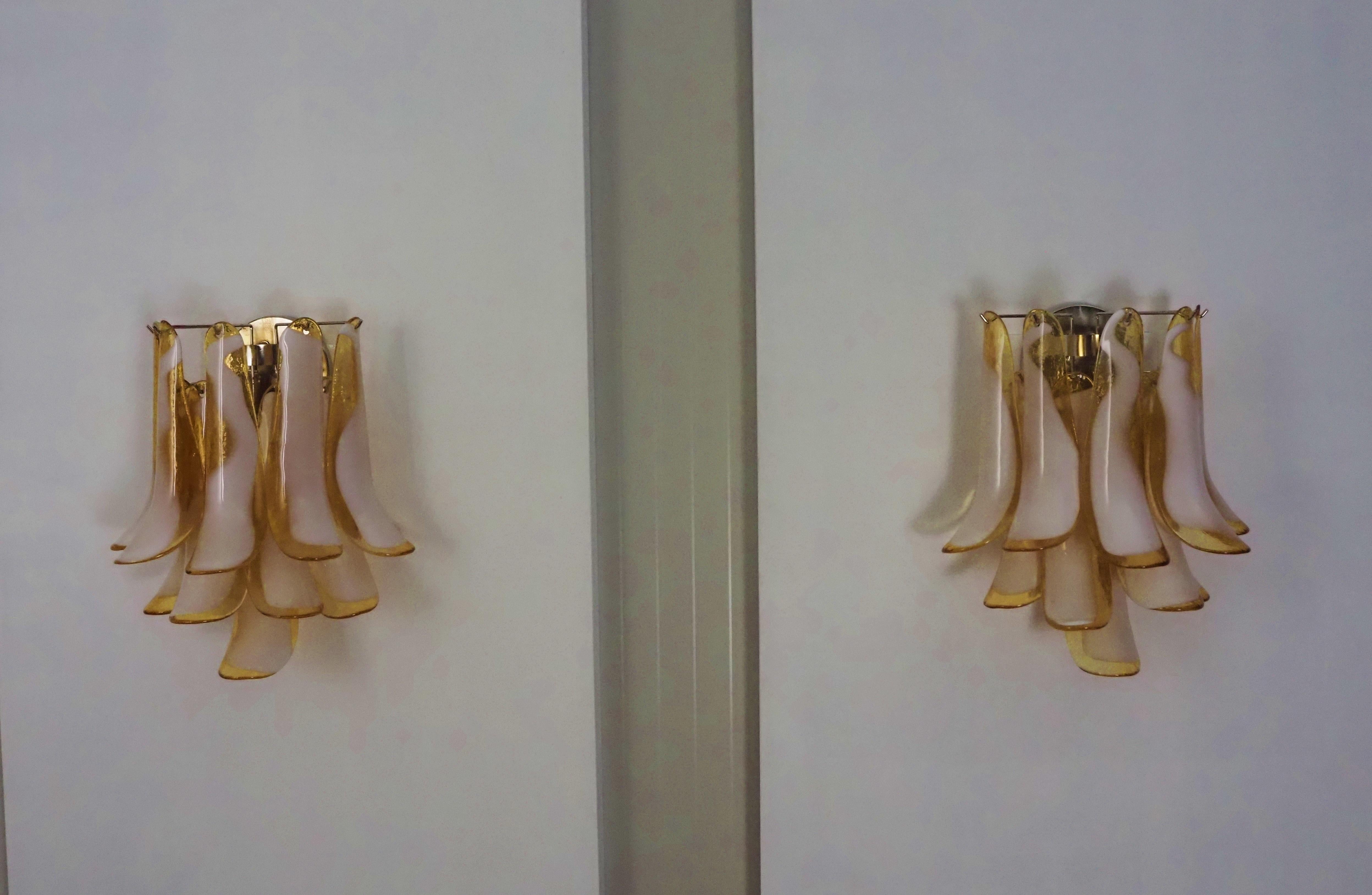 Pair of Italian Murano Sconces For Sale 7