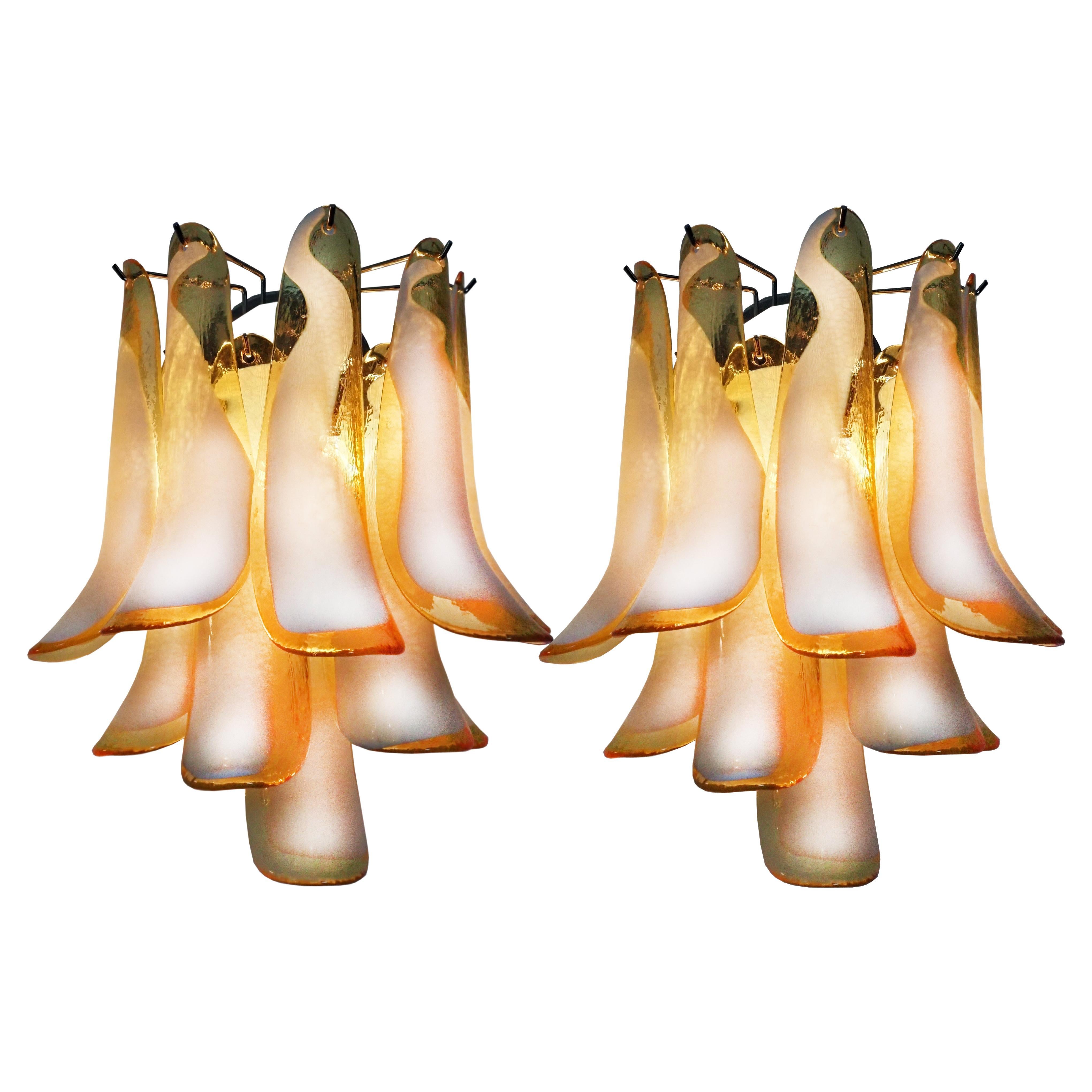 Pair of Italian Murano Sconces For Sale