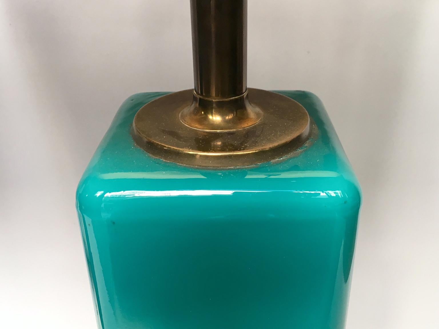 Mid-Century Modern Pair of Mid-Century  Italian Murano Table Lamps