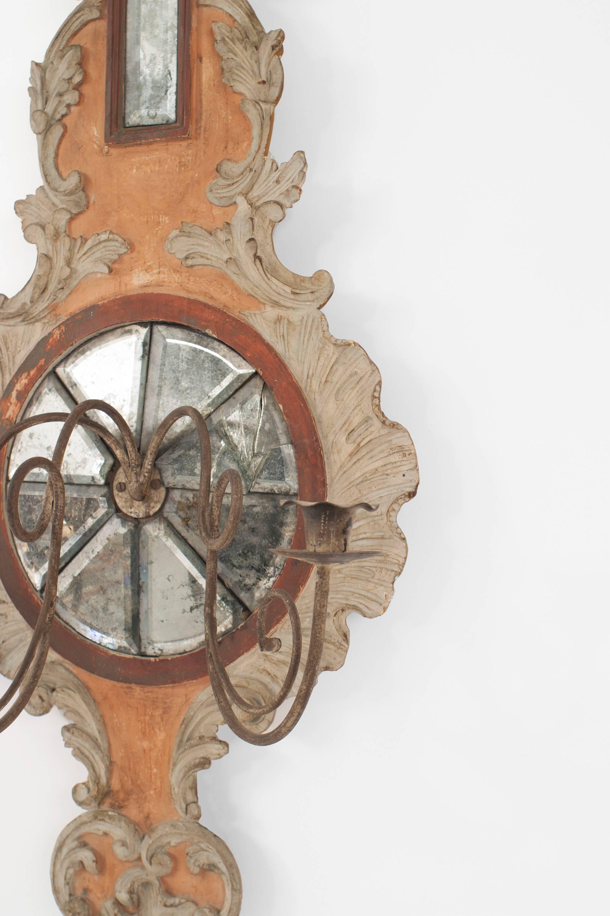 Pair of Italian Neo-Classic '19th-20th Century' Wall Sconces In Good Condition For Sale In Queens, NY