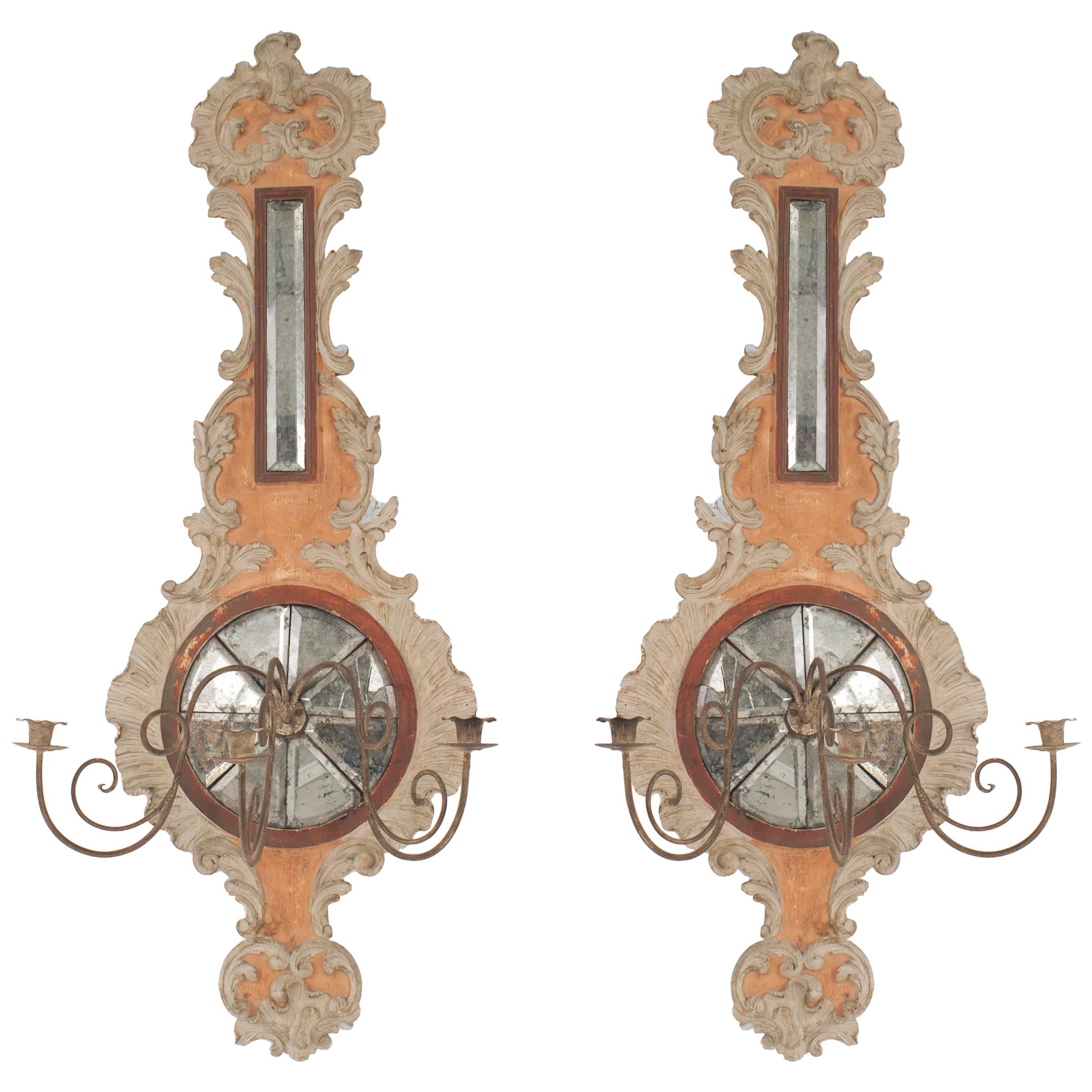 Pair of Italian Neo-Classic '19th-20th Century' Wall Sconces  For Sale