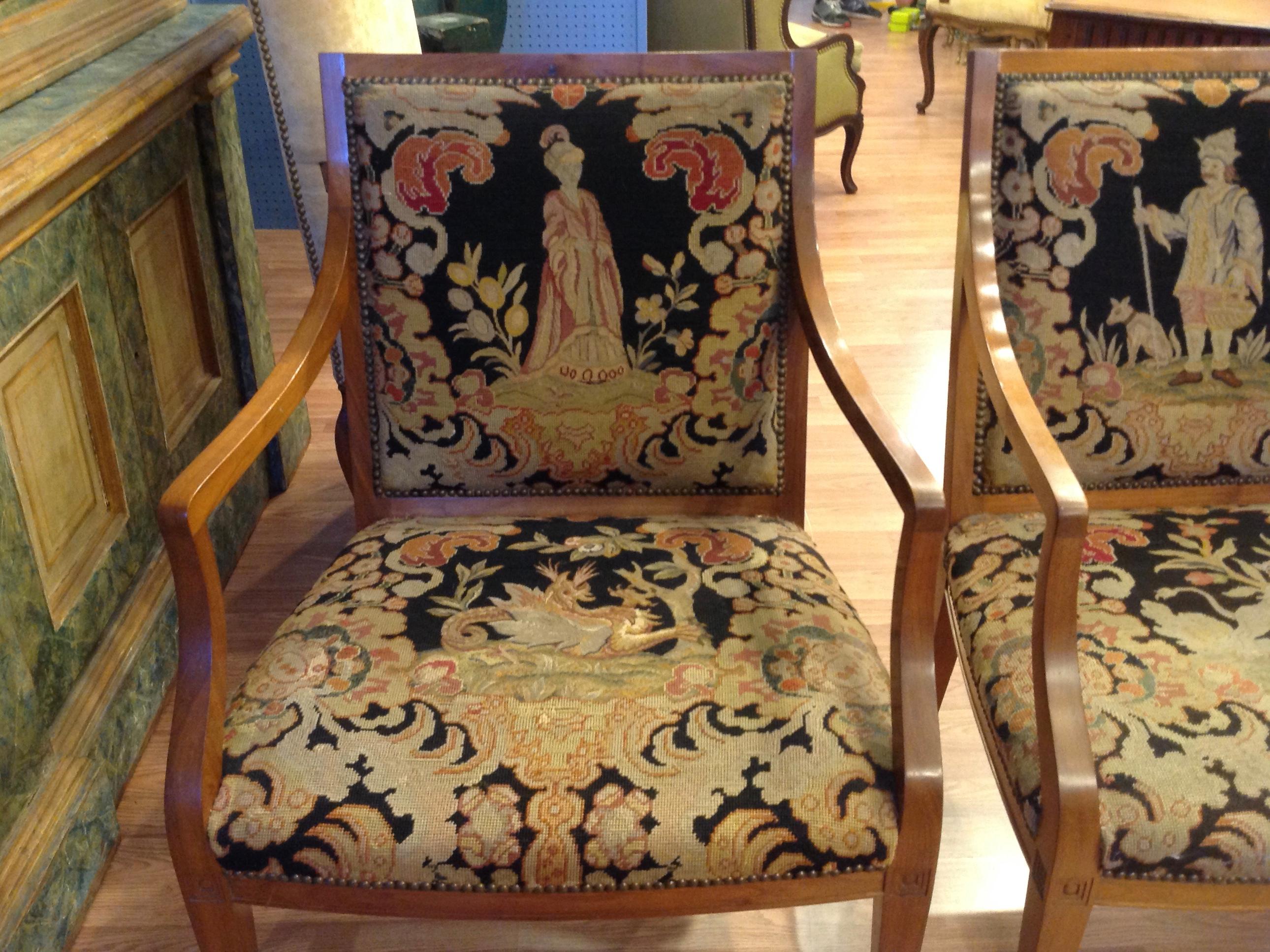 Pair of Italian Neoclassic Armchairs 2