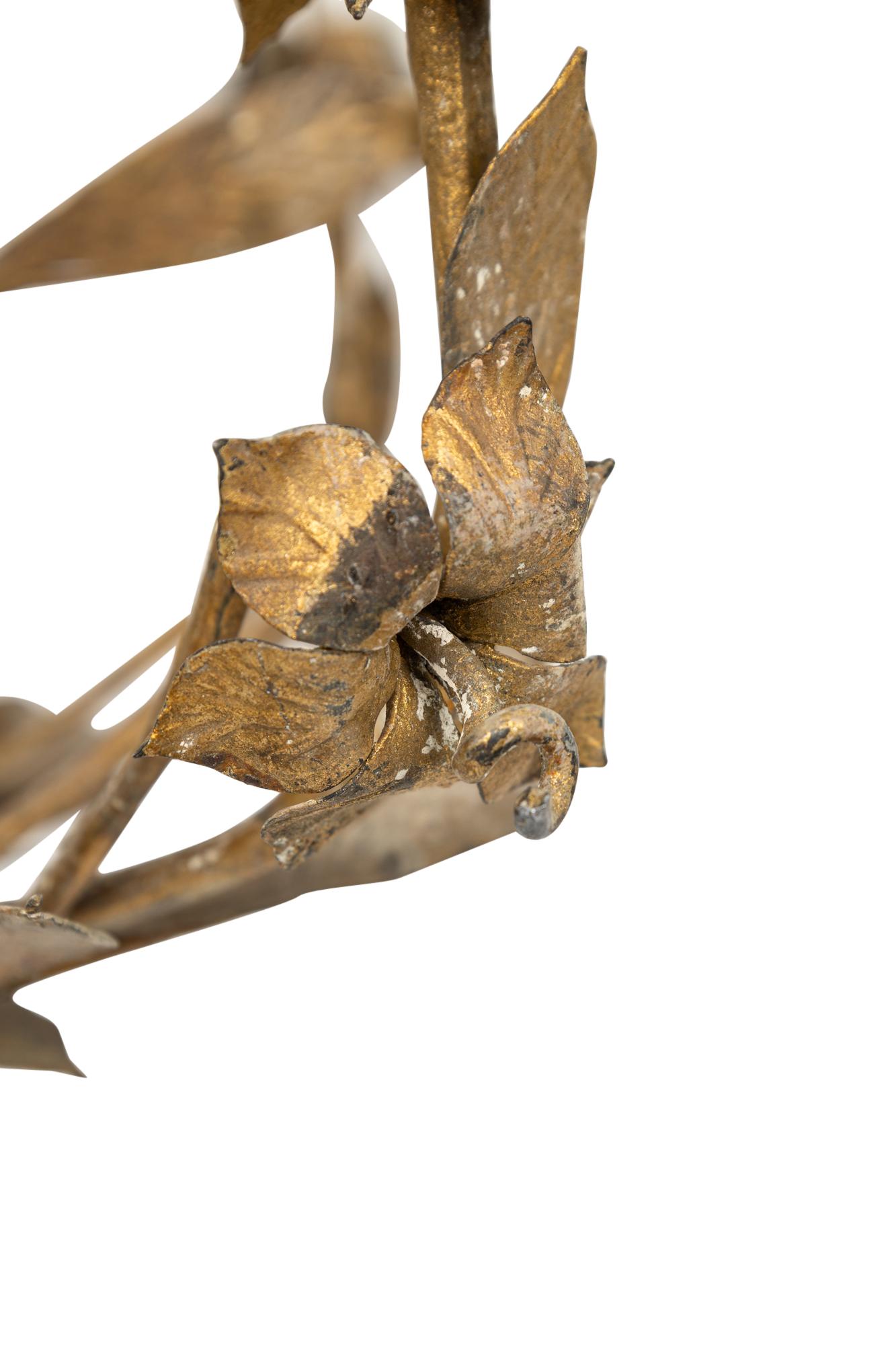 Pair of Italian Neo-Classic Baroque Painted and Tole Candelabra For Sale 2