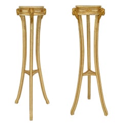 Pair of Italian Neo-Classic Gilt Pedestals