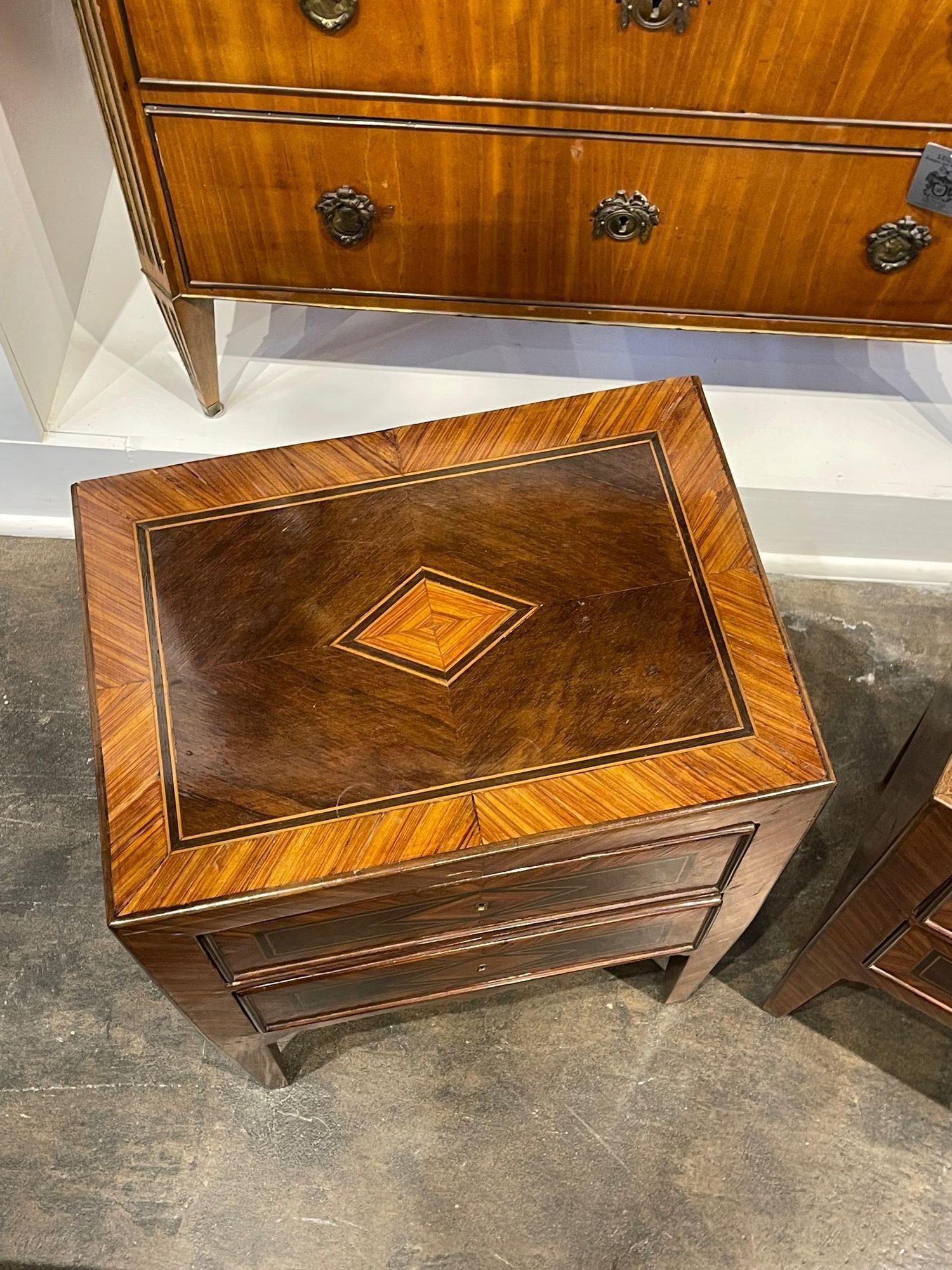 Pair of Italian Neo-Classical Side Tables In Good Condition For Sale In Dallas, TX