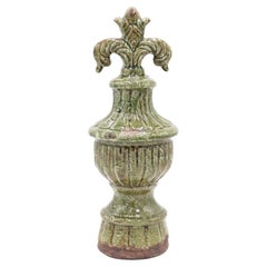 Pair of Italian Neoclassic Style Terra-Cotta Ornaments