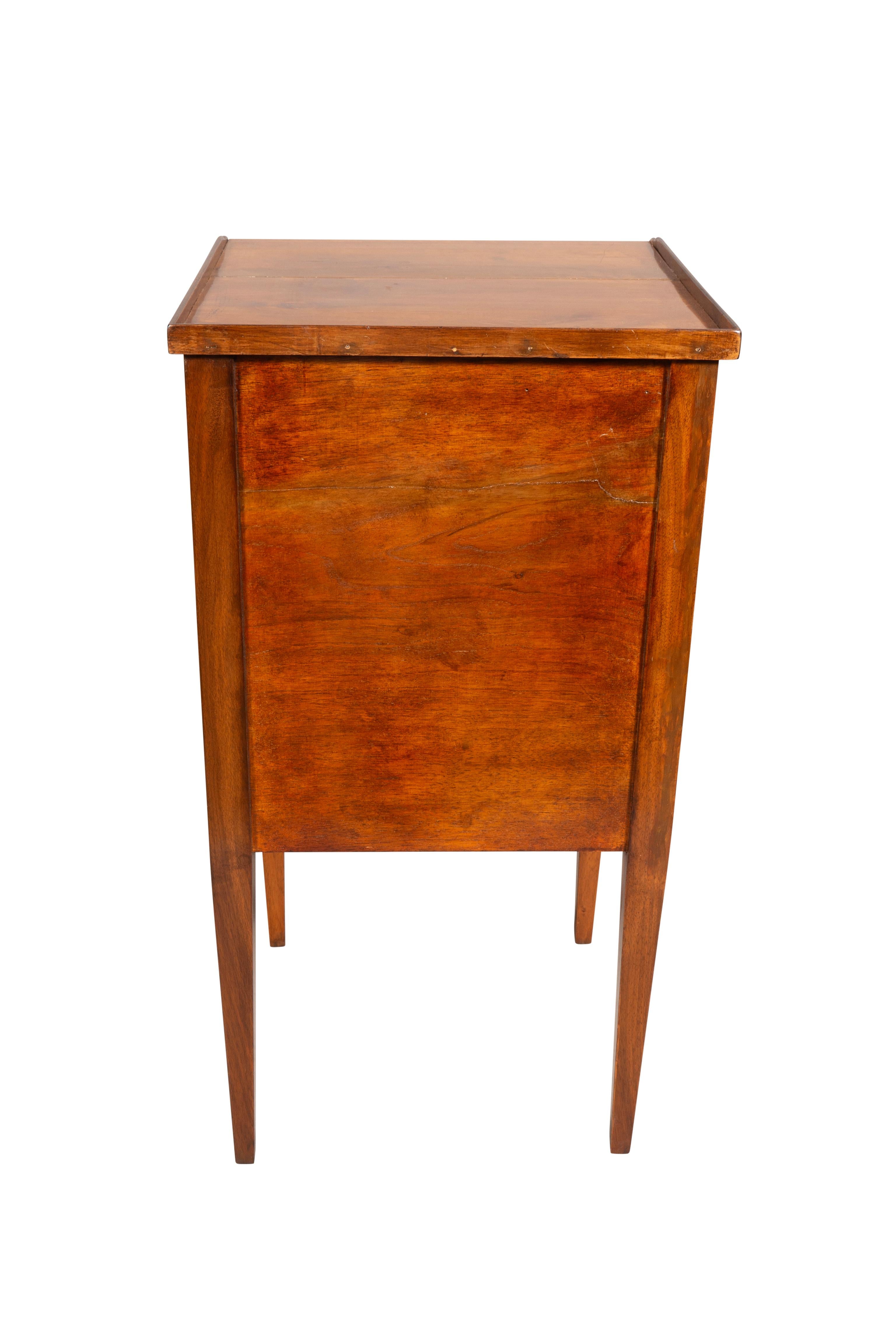 Pair Of Italian Neoclassic Style Walnut Side Tables For Sale 5