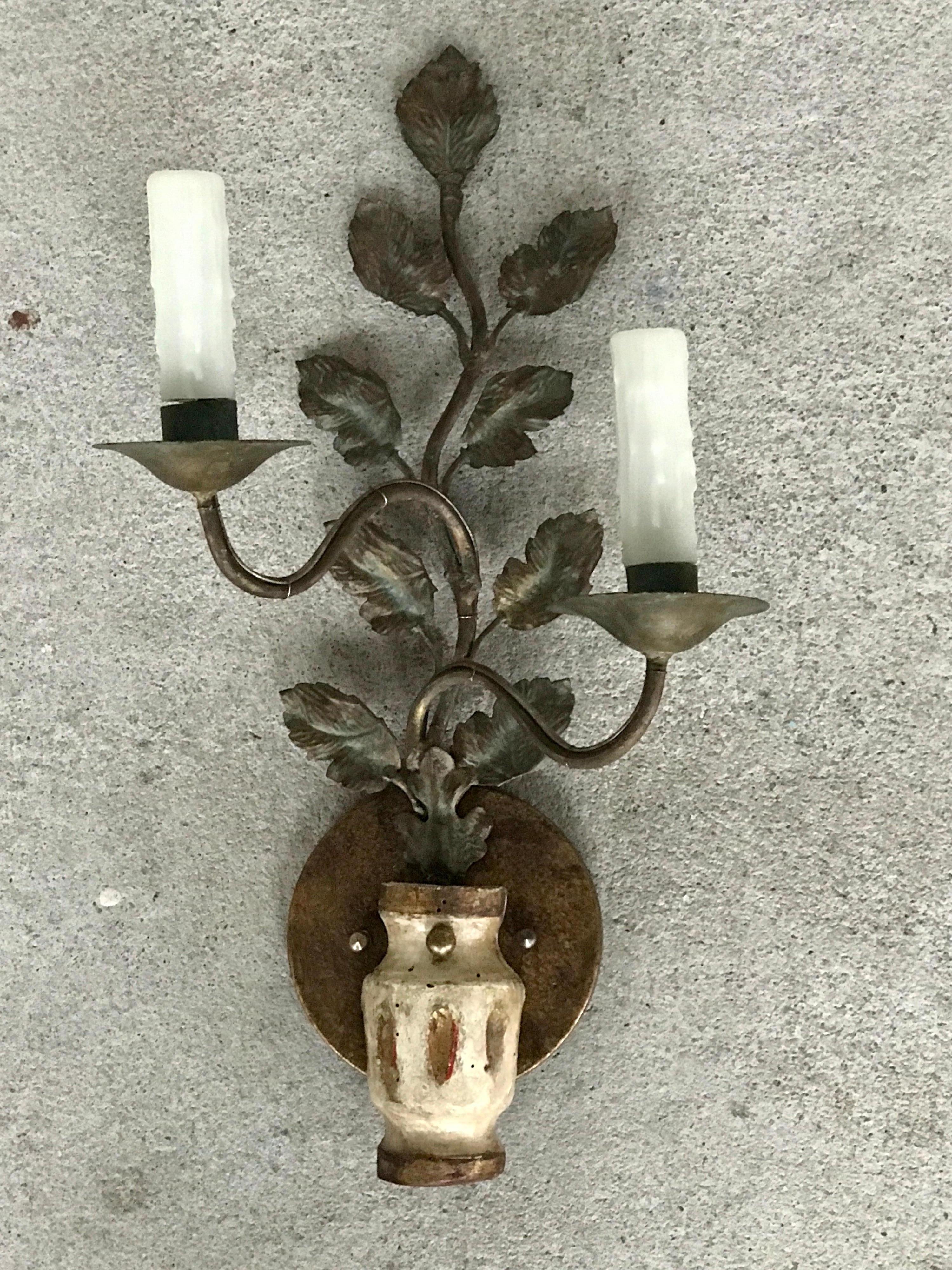 Neoclassical Pair of Italian Neoclassic Wall Sconces