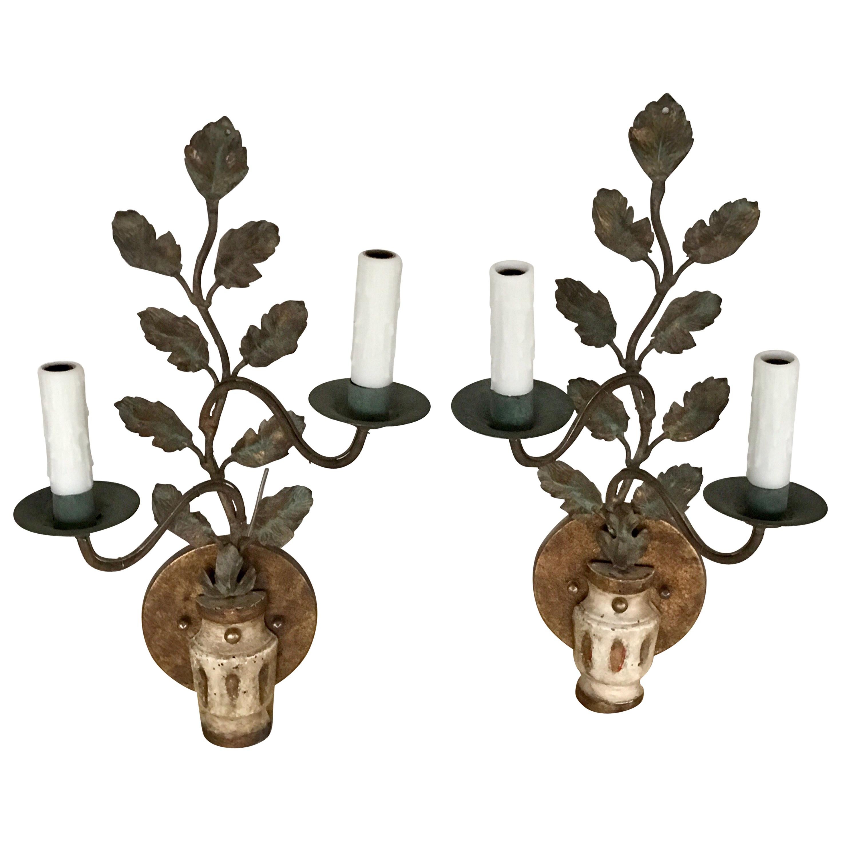 Pair of Italian Neoclassic Wall Sconces