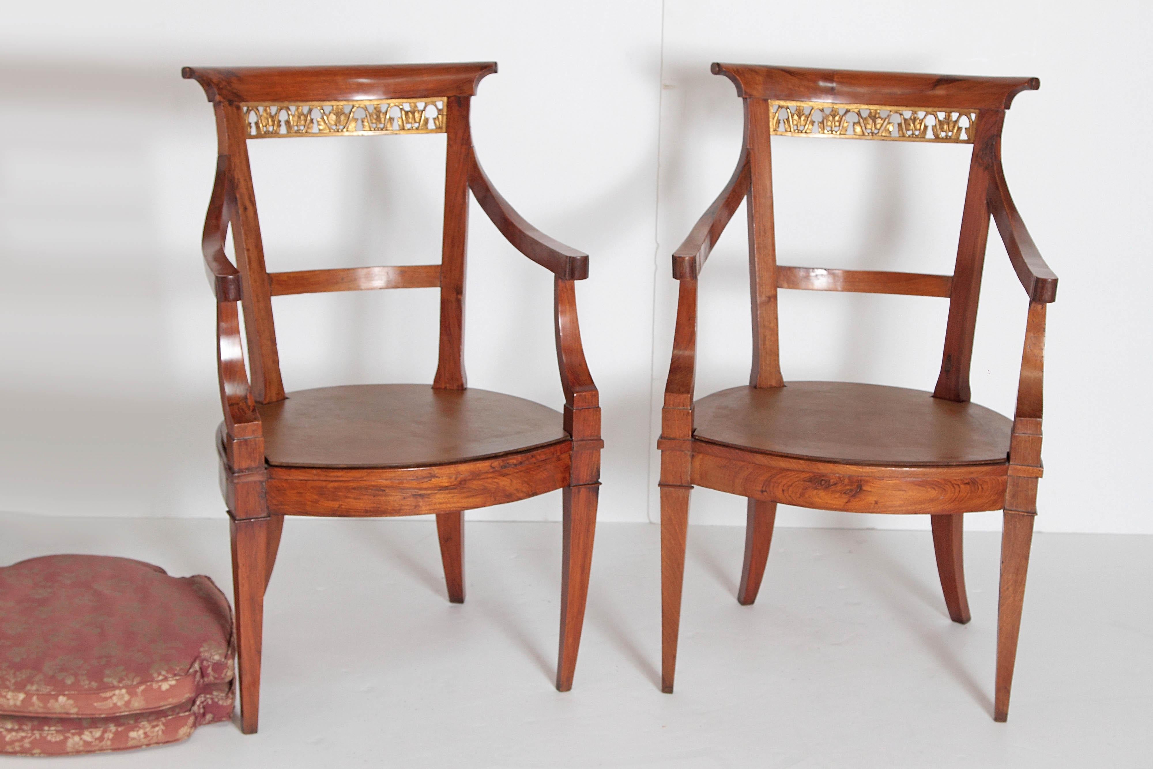 Pair of Italian Neoclassical Armchairs 6