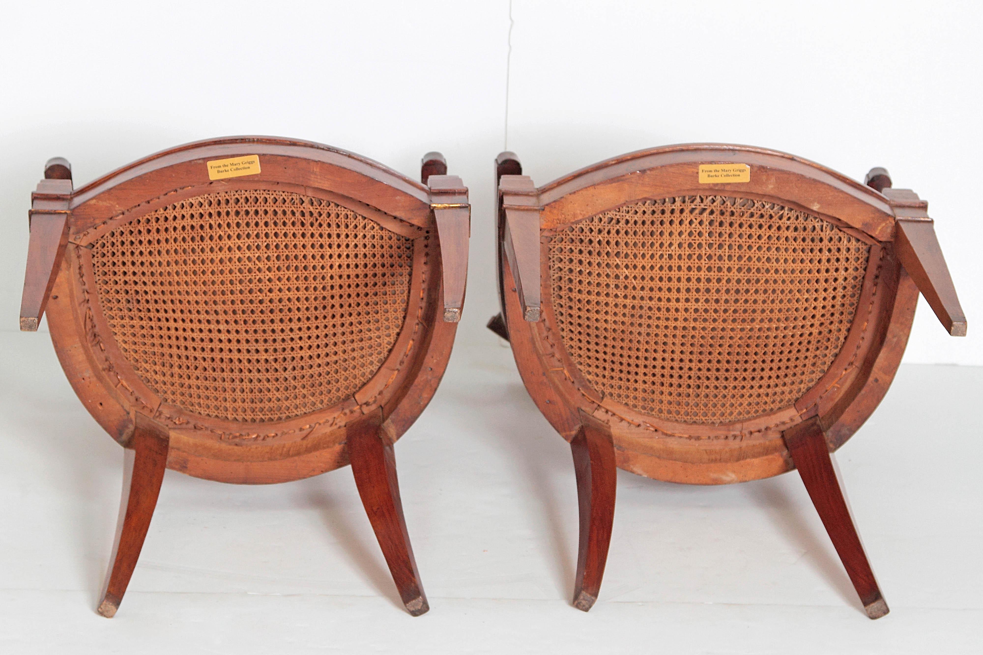 Pair of Italian Neoclassical Armchairs 8
