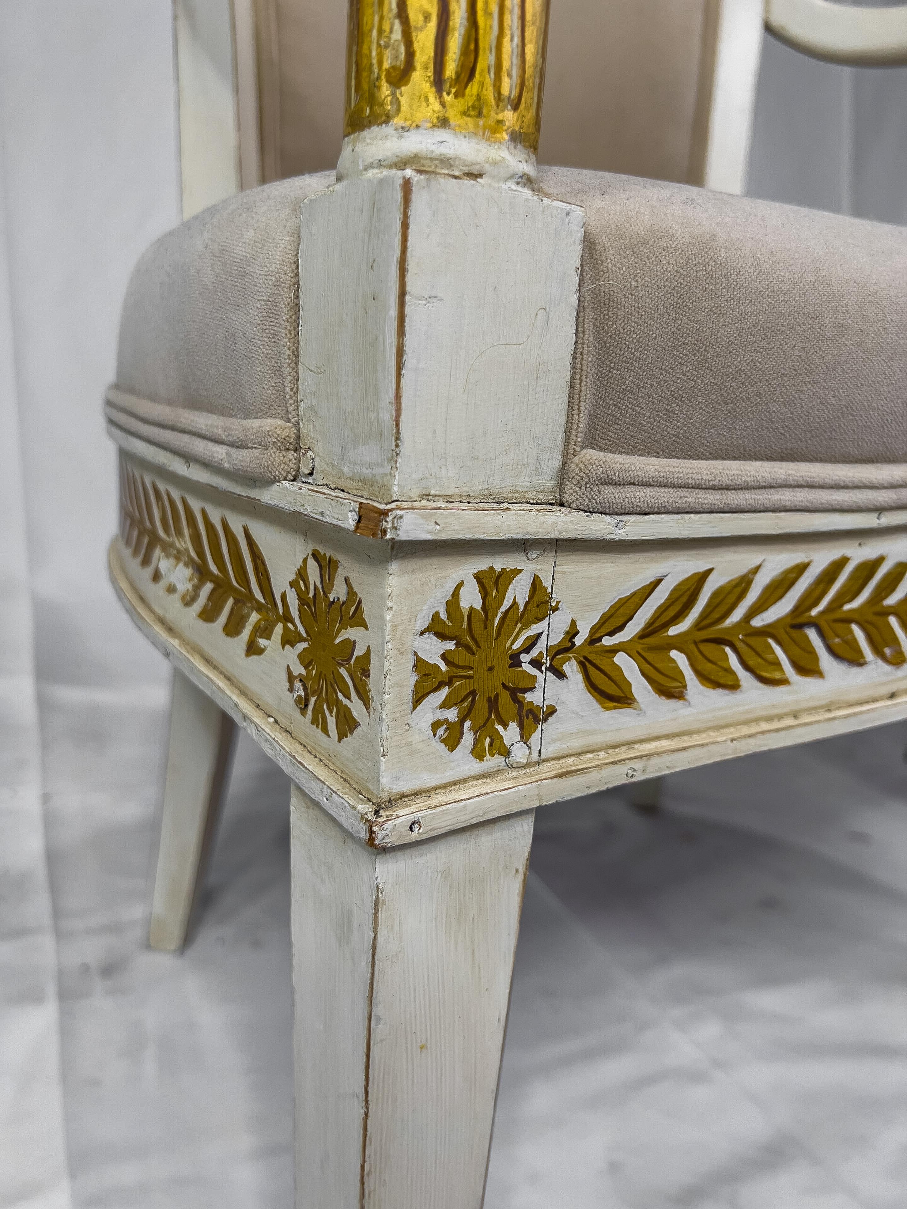 19th Century Pair of Italian Neoclassical Armchairs