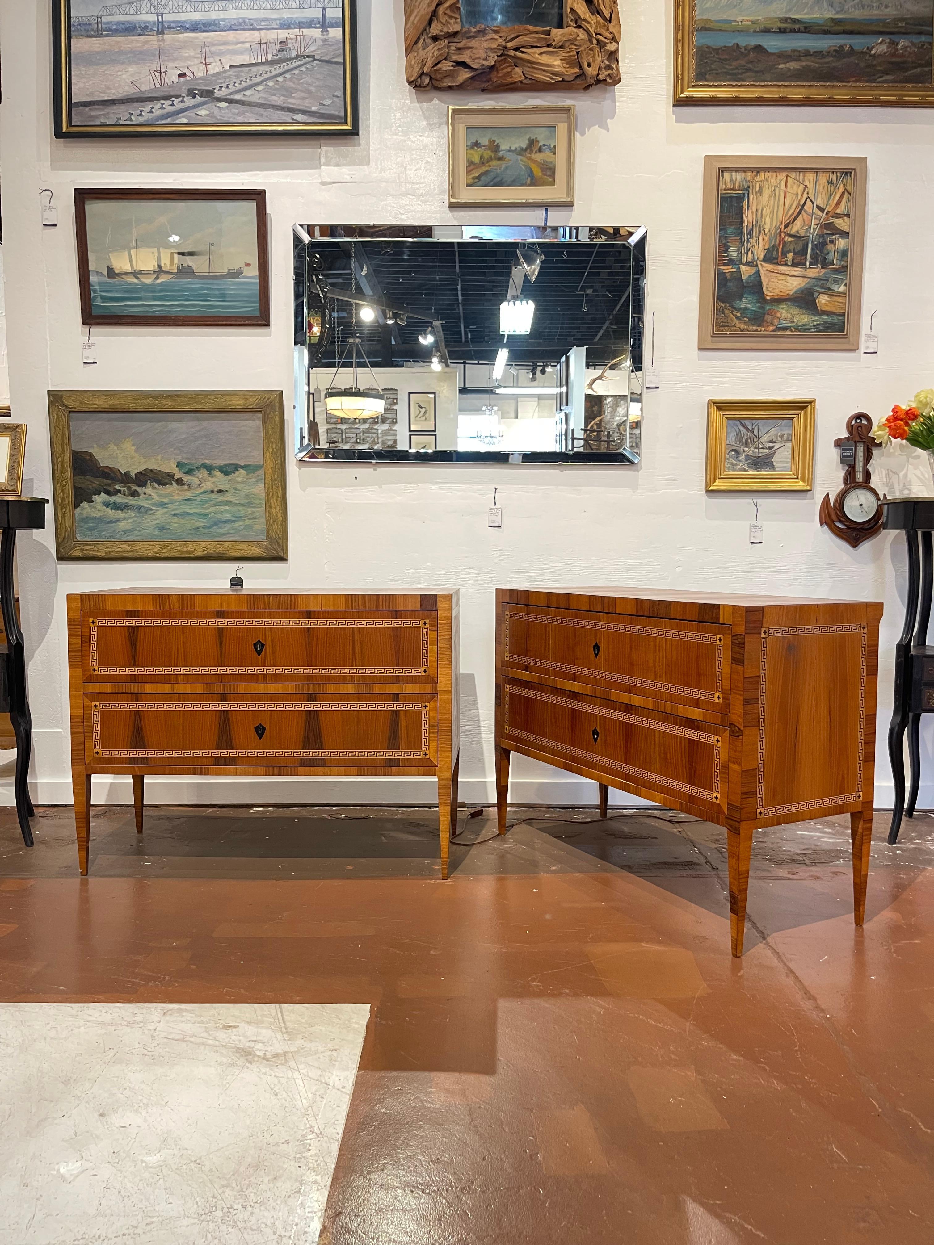 Pair of Italian Neoclassical Commodes 11