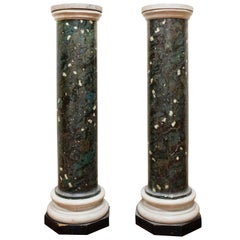Pair of Italian Neoclassical Faux Marble Pedestals